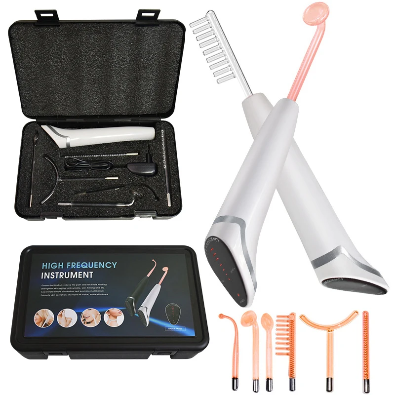 

Портативный Высокочастотный электрод 6 в 1 для удаления пятен и акне, массажер для ухода за кожей лица, устройство для красоты лица, домашний спа-салон