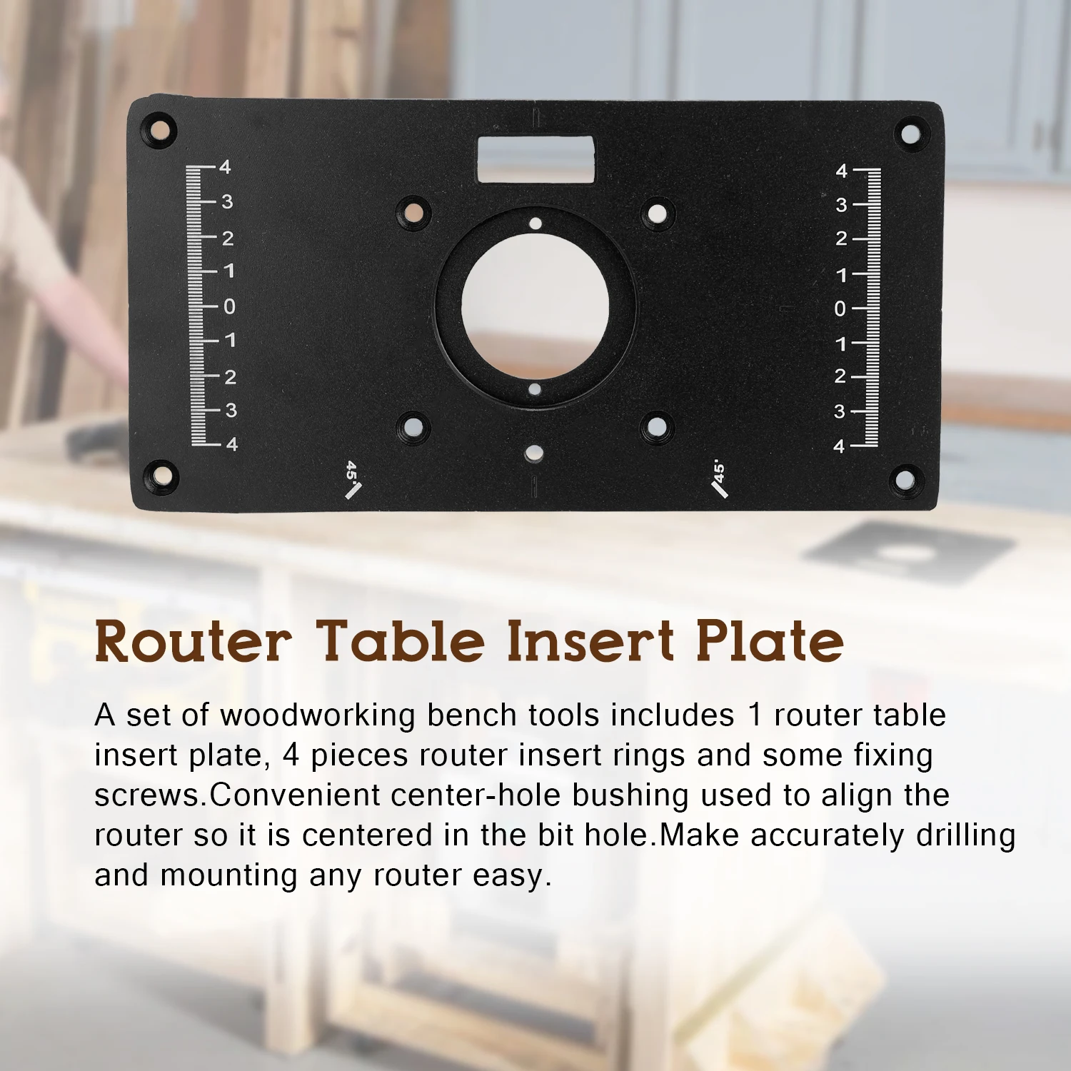 Фрезерный стол вставная пластина деревообрабатывающие скамейки алюминий дерево