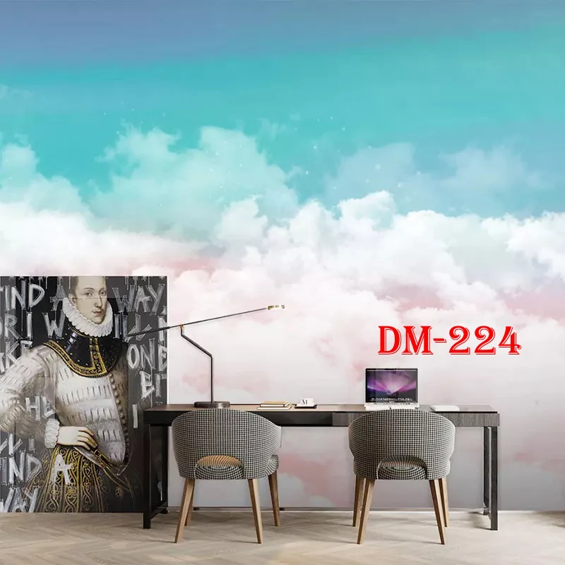 Розовое небо облако 3d мультфильм потолочные обои фрески для девочек комната Детский сад Детская Декор стены 3d дочка настенная бумага