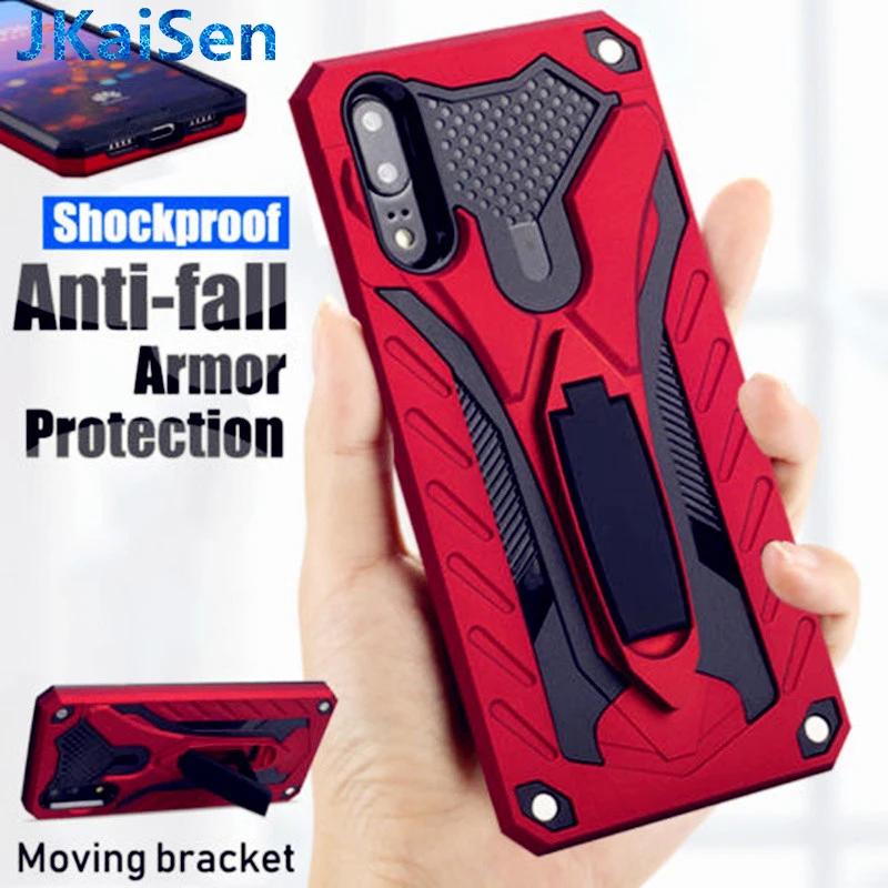 

Kickstand Case For Huawei P20 P30 Pro Mate 10 Lite Nova 3 i 5 Honor 20 Y9 Y7 Y6 Y5 8X 9X Prime 2019 P Smart Z Rugged Armor Cover