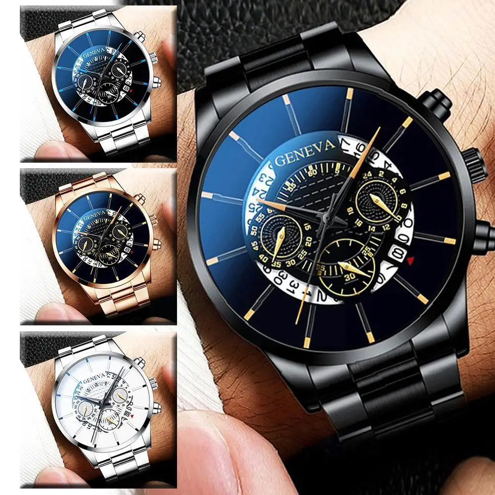 Fashion Trend Watch Geneva Creativity Calendar New For Men Smart and Women Band Steel Alloy Luxury Simple J2R0 | Наручные часы