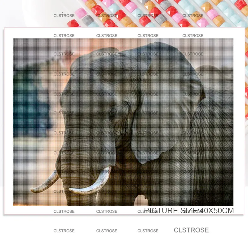 

Diy Elephant Animal Diamond Painting Home Decoration Square Diamond Round Diamond Wall Art Embroidery Cross Stitch Painting