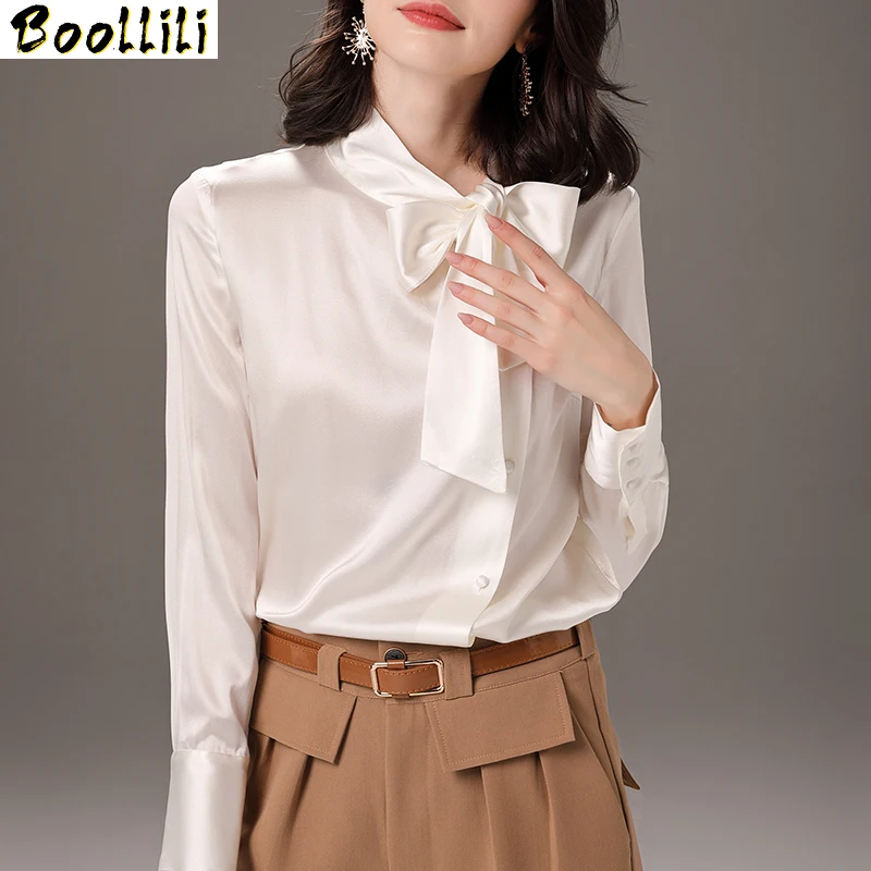 Real Silk Blouse Women Clothes 2020 Spring Long Sleeve Shirt Women Blouses High Quality Ladies Tops Elegant Shirts Ropa Mujer