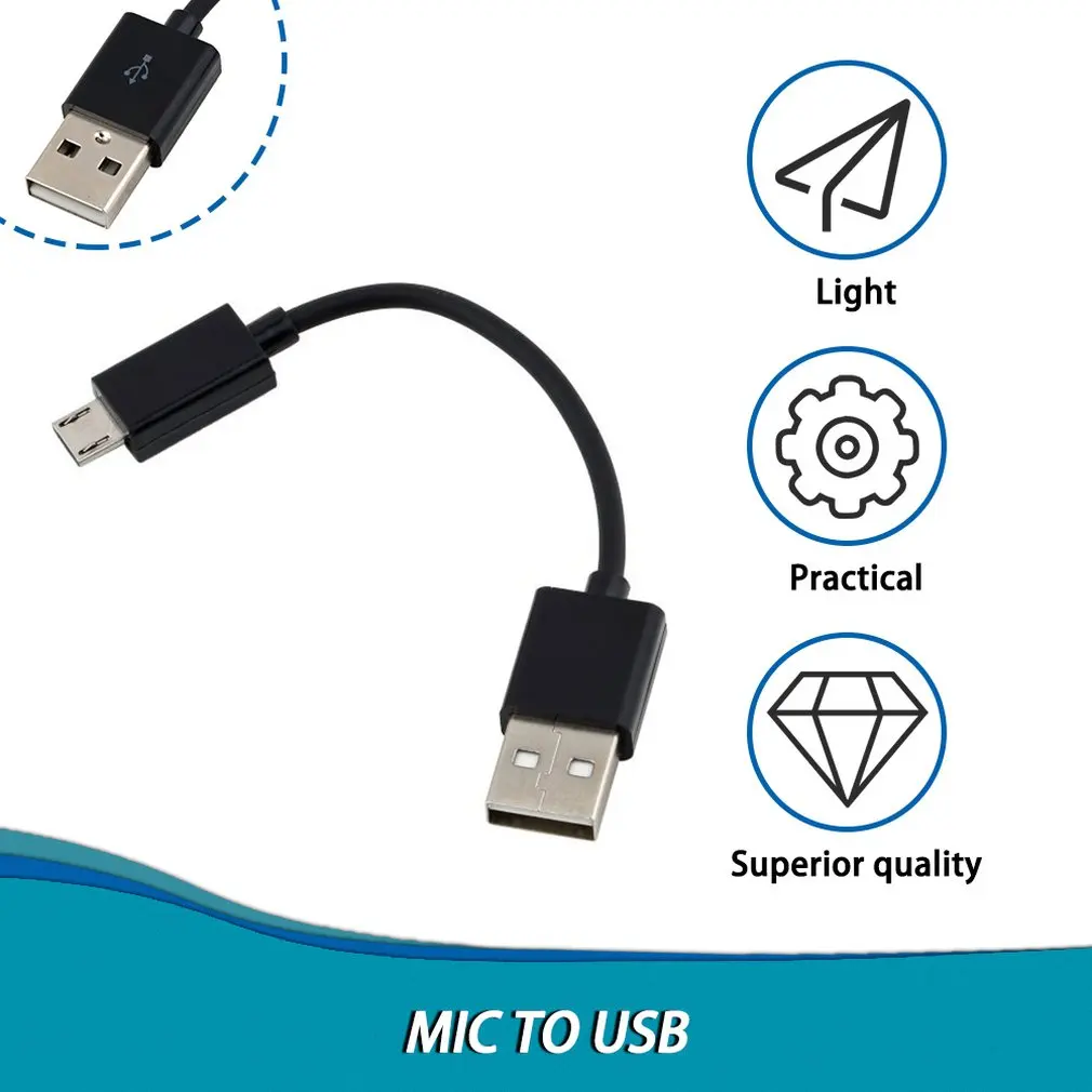 Универсальный 10 см USB 2 0 A к Micro B кабель для синхронизации данных зарядный шнур