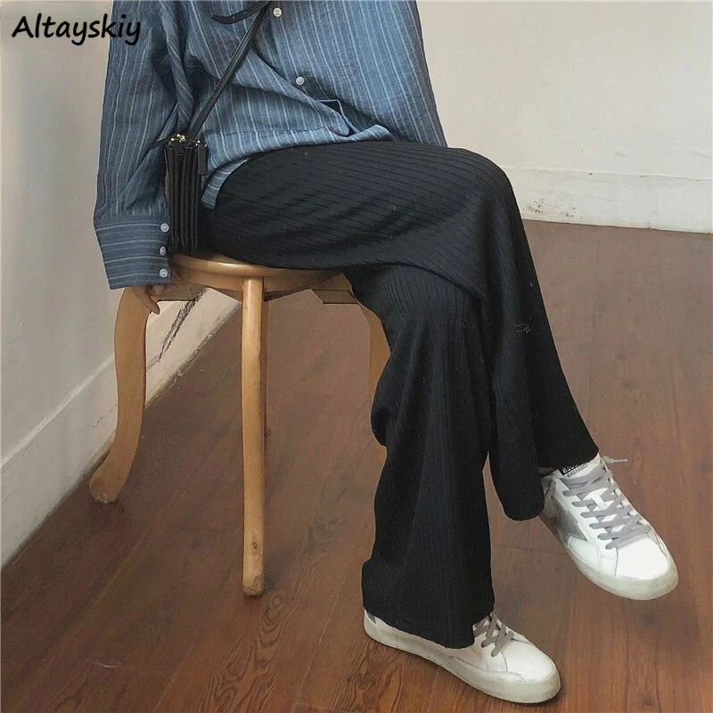 

Pants Women Basic Solid Trendy Student Trendy Elegant High Quality Soft Loose Streetwear Comfortable Ulzzang Harajuku Trousers