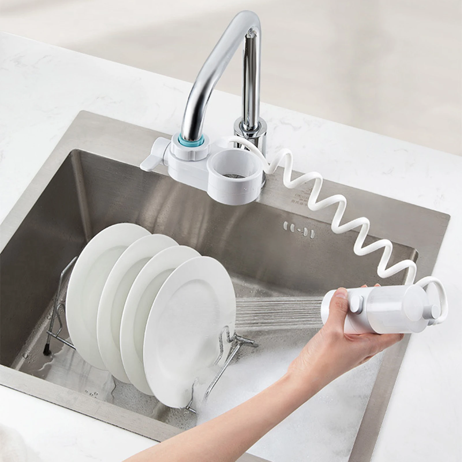 

Автоматическая посудомоечный смеситель моющее средство удлинитель для головок Вращающаяся насадка для пены кран кисть горшок Кухня инстр...