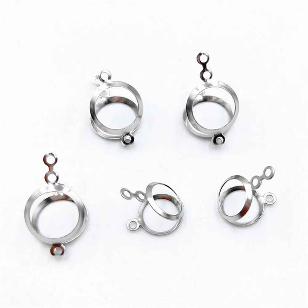 50 шт./лот бусины из нержавеющей стали с опалом покрытые бусинами для изготовления