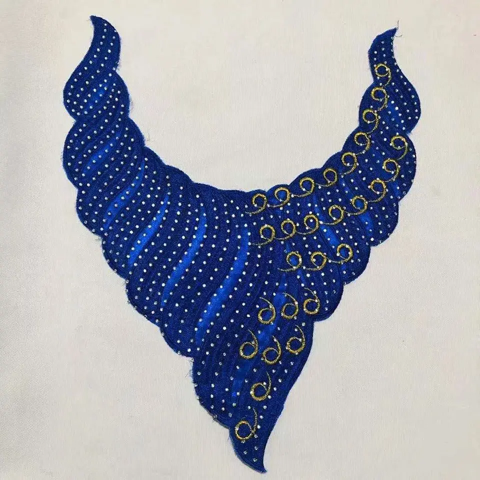 1 шт. аппликация для шитья одежды вышитые края цветочные кружева шейный воротник