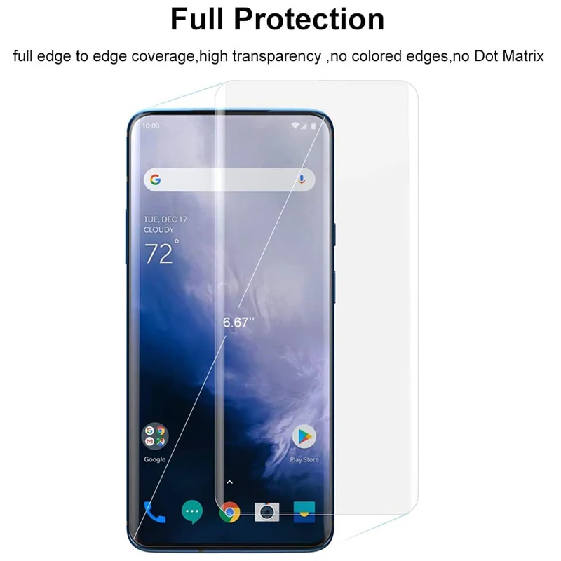 2pcs uv liquid glue tempered glass for oneplus 7 7t pro premium uv liquid screen protector for one plus 9 8 7t pro curved glass free global shipping