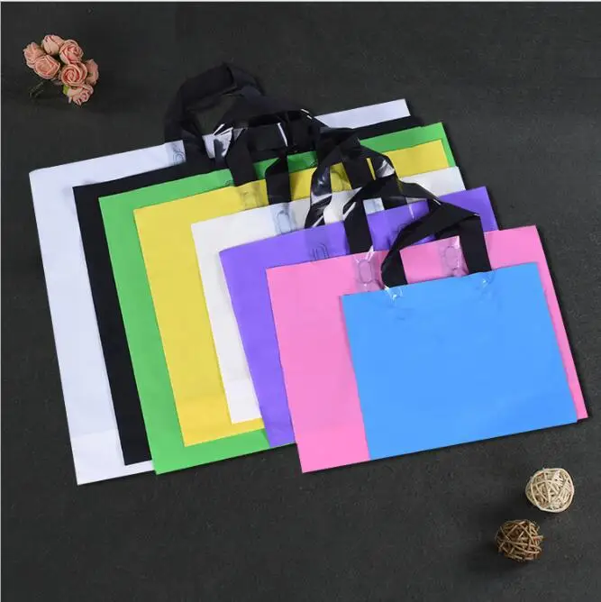 30 шт. цветные пластиковые пакеты с ручкой для упаковки одежды | Дом и сад