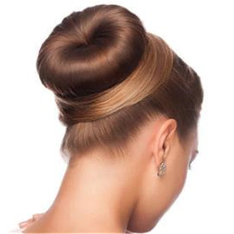 

7cm Diam Women Ponytail Donut Hair Bun Ring Elastic Sponge Wrap Holder Magic Hair Updo Maker Brides Styling Tools Accessories
