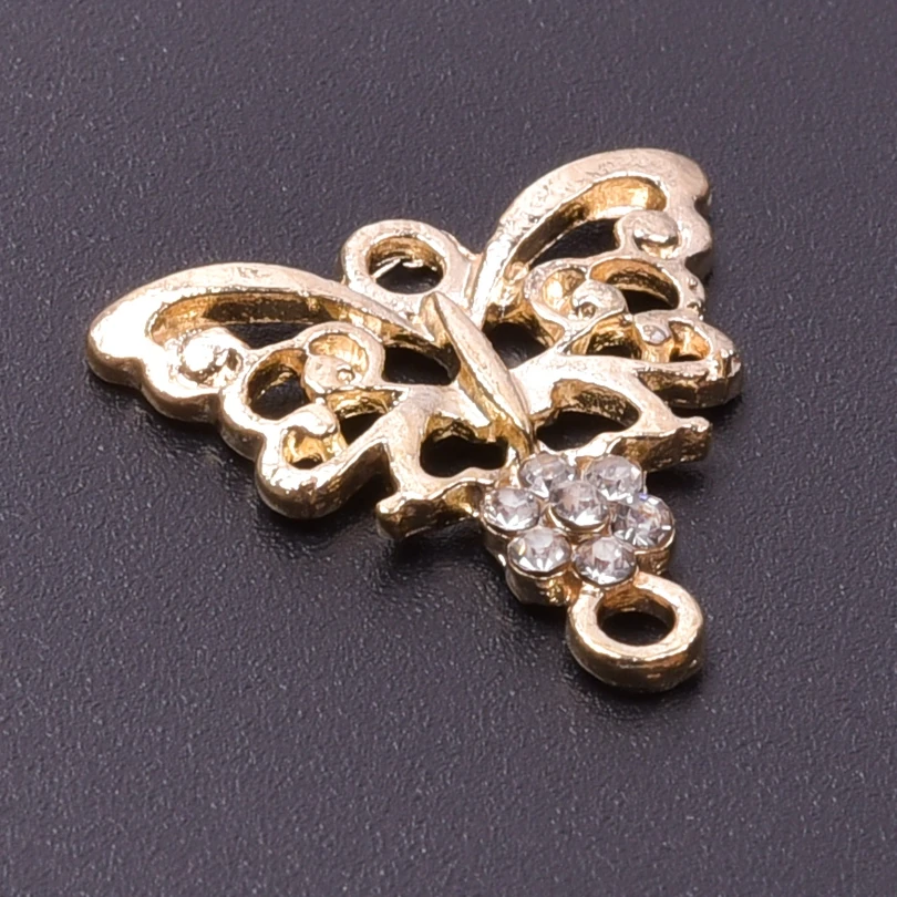 20 шт. подвеска в форме сердца с кристаллами виде бабочки | Украшения и аксессуары