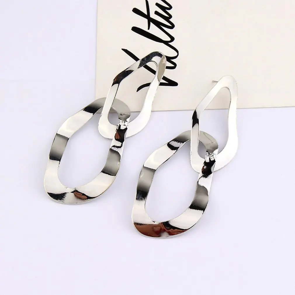 Новые женские длинные серьги из цинкового сплава геометрические неправильной