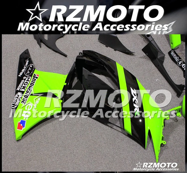 

High quality New ABS Motorcycle Fairing Kit fit for Kawasaki Ninja ZX6R 636 2009 2010 2011 2012 Full Bodywork set Green Black