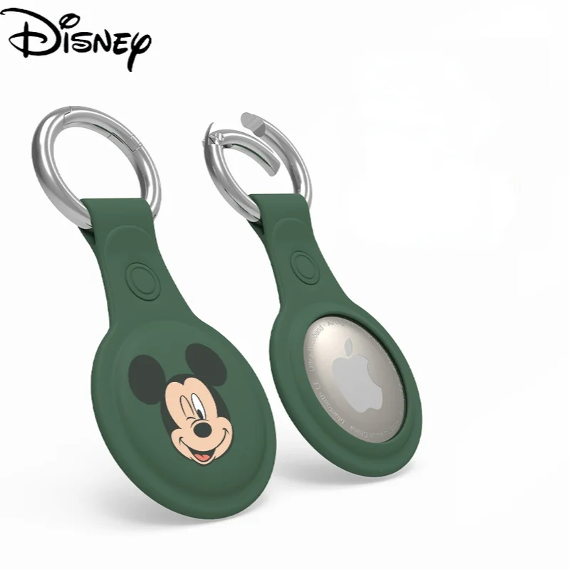 

Disney cute Mickey Goofy for AirTag protective sleeve Apple anti-lost device keychain ring collar position tracking