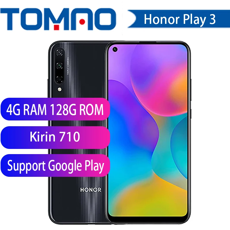Honor play 3 смартфон 4000 мАч батарея Kirin 710F 48MP камера Android 9,0 6,3" ips 1560X720 2 заказа