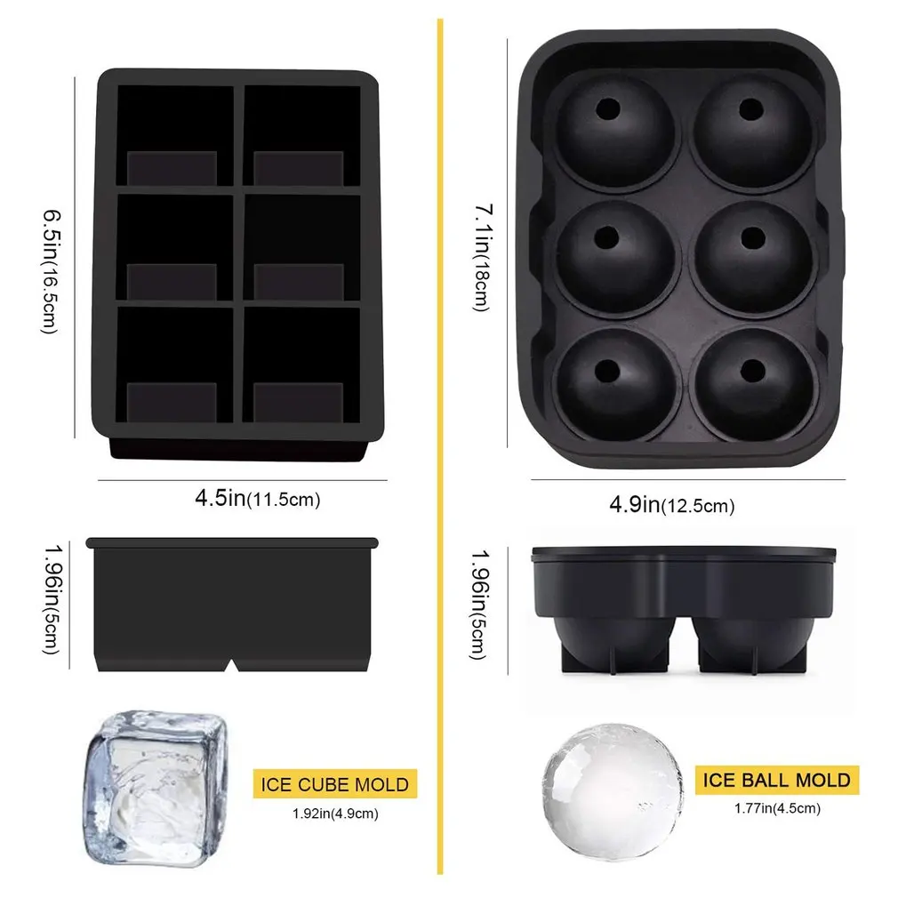 

Silicone 4-hole Ice Ball Mold Brick Wine Tray Maker Round Ice Cream Tool Suitable For Making Ice Cubes Chocolate And Jelly