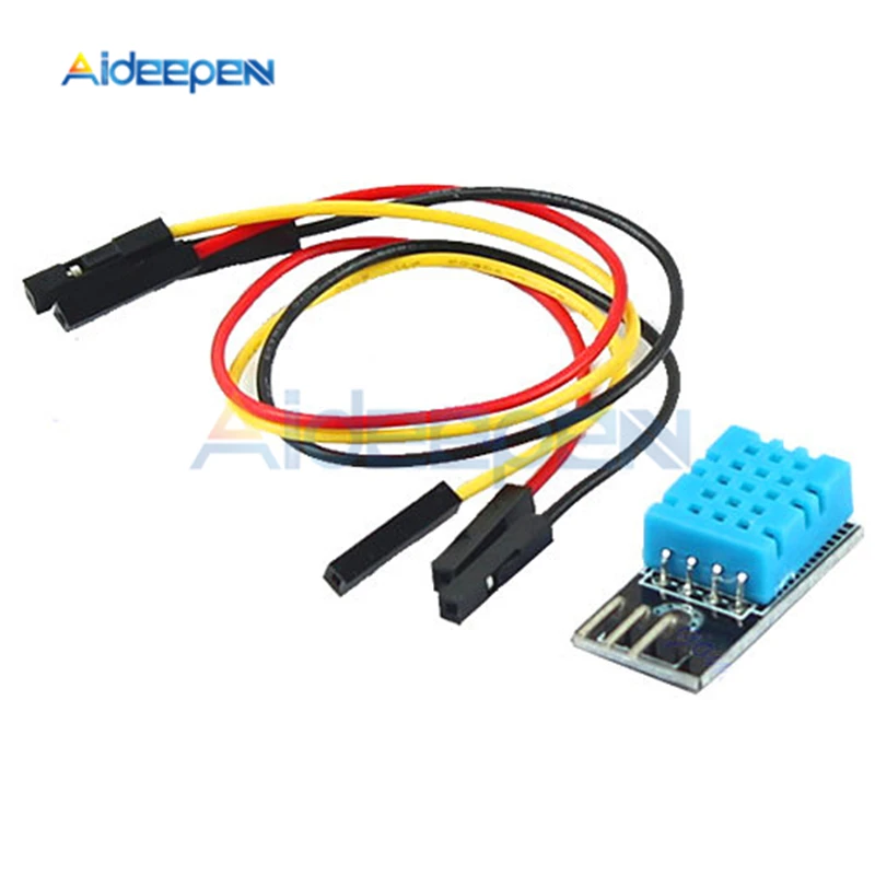 Плата модуля датчика температуры и относительной влажности DHT11 с кабелем для Arduino