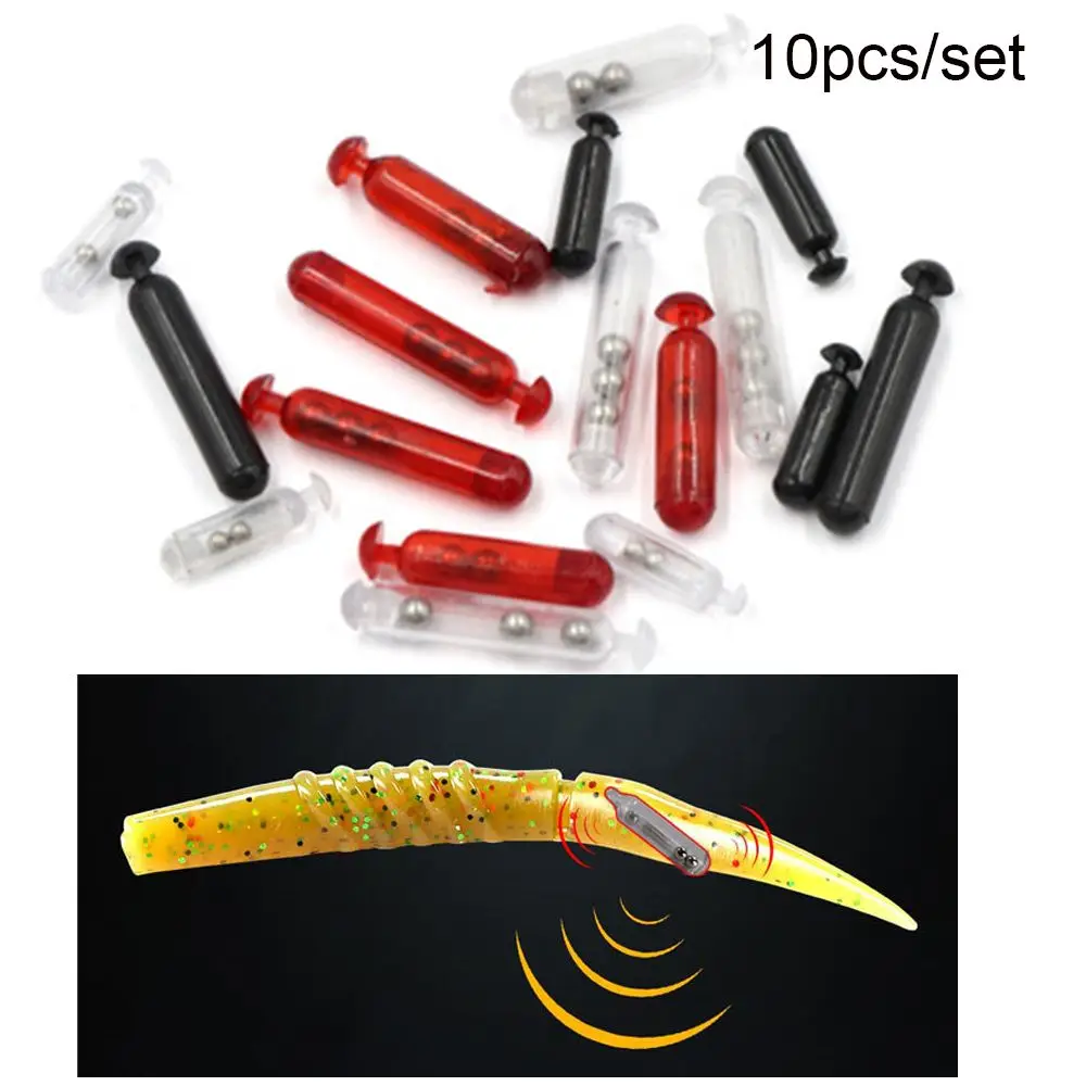 

10pcs Durable PE Tube Attract Fish S M L Tie Tying Sound Bar Baits DIY Tools Fishing Rattles Insert Tube Shake Attract