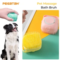 pet dog silicone bathing brush irrigation liquid dog supplies pet massage brush bathing shampoo brush cat massage comb
