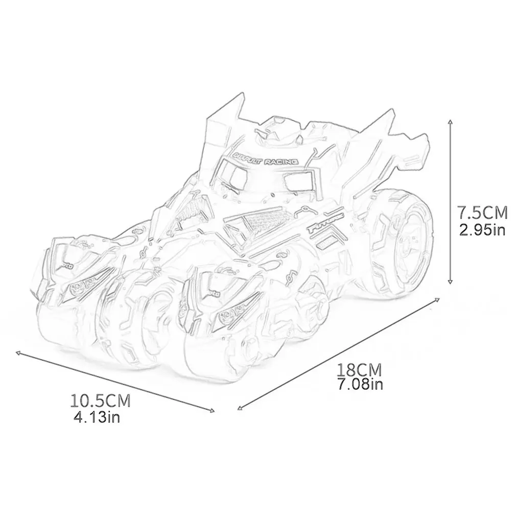 

1/32 Die Cast Three-in-one Stunt Sports Car Model Toy Alloy Simulation Sound Light Pull Back Supercar Toys Vehicle For Gift
