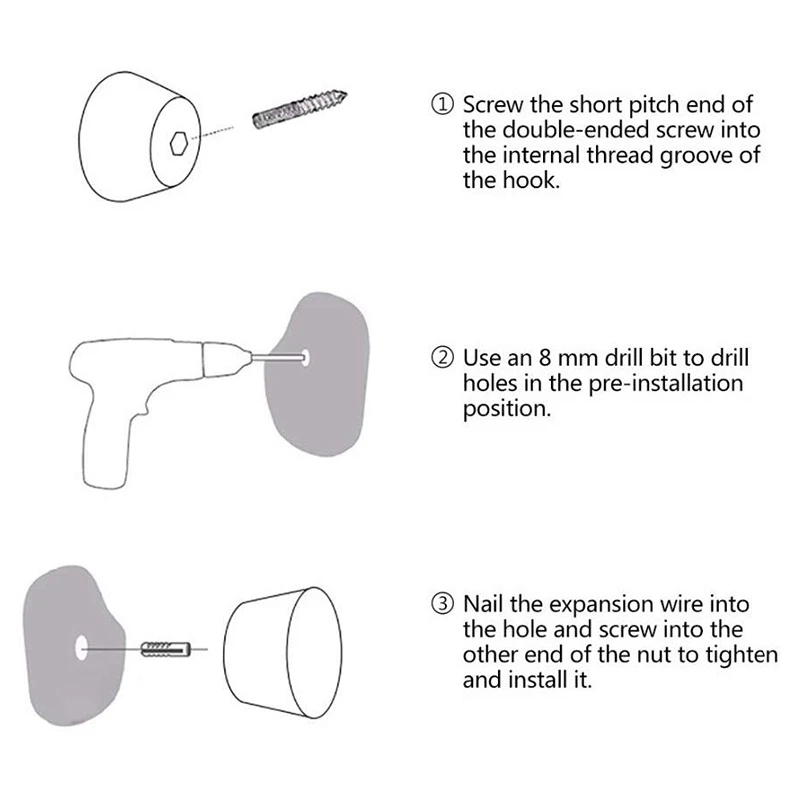 3 настенных крючка пальто настенное деревянное крепление одежда шляпа полотенце