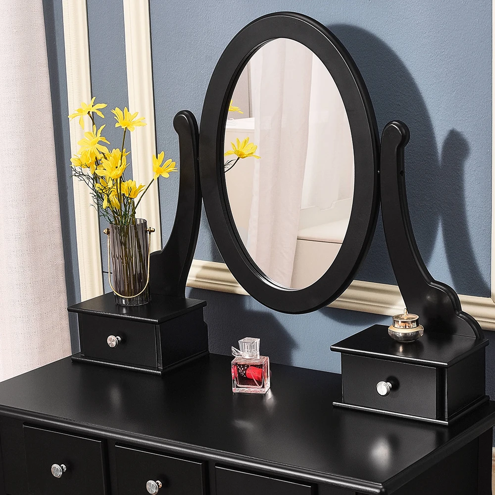 Роскошный деревянный туалетный столик Panana зеркала для макияжа и стула ювелирный