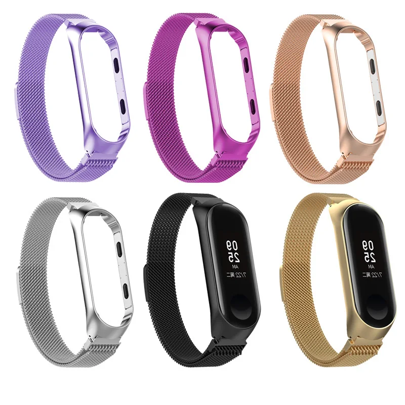 Браслет mi Band 3 4 Металлический Безвинтовой стальной ремешок для Xiaomi mi Band 2 браслет mi band 3 браслеты Pulseira mi band 4 ремешок на запястье