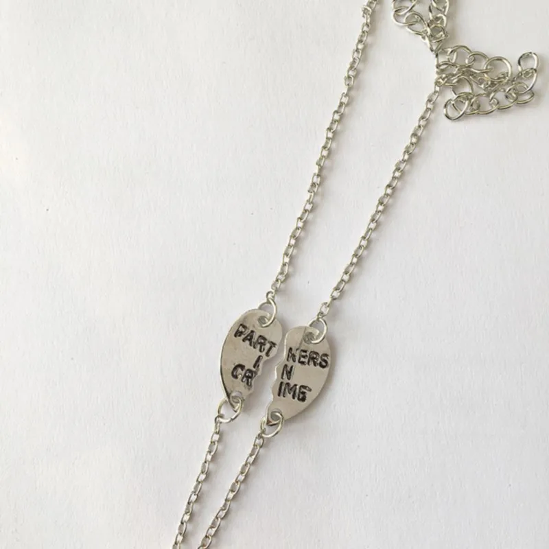 

Couple Bracelets Heart-Shaped Alloy Pendant Half For One 2021 Love Witness Lover Bracelet Wedding Day Gift Father And Mother's