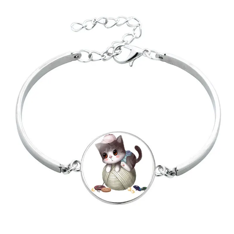 BTWGL модный детский браслет для маленьких девочек с рисунком кота из мультфильма