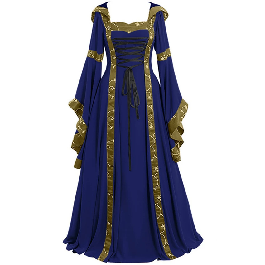 Medieval Cosplay Costumes for Women Halloween Carnival Middle Ages Stage Performance Gothic Retro Court Victoria Dress S-5XL |