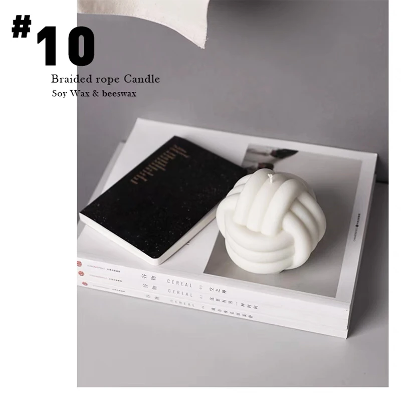 

Candle Silicone Mold Simulation Danish Knotted Ball Aesthetic Design Braided Rope Candle Geometric Sphere Candle Making