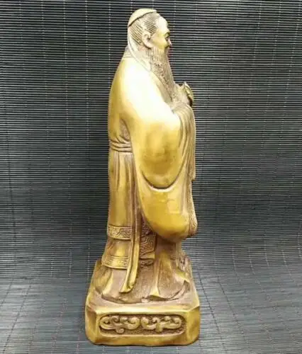 

Chinese archaize Confucius Brass Buddha Statue Decoration