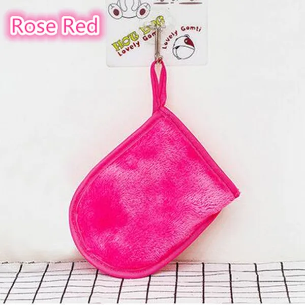 Rose Red Хлопковые для лица многоразовые Многоразовая ткань для лица полотенце для лица для женщин средство для снятия макияжа моющая перчатка косметическое пуховка из микрофибры полотенце для ухода за лицом - Цвет: Rose Red