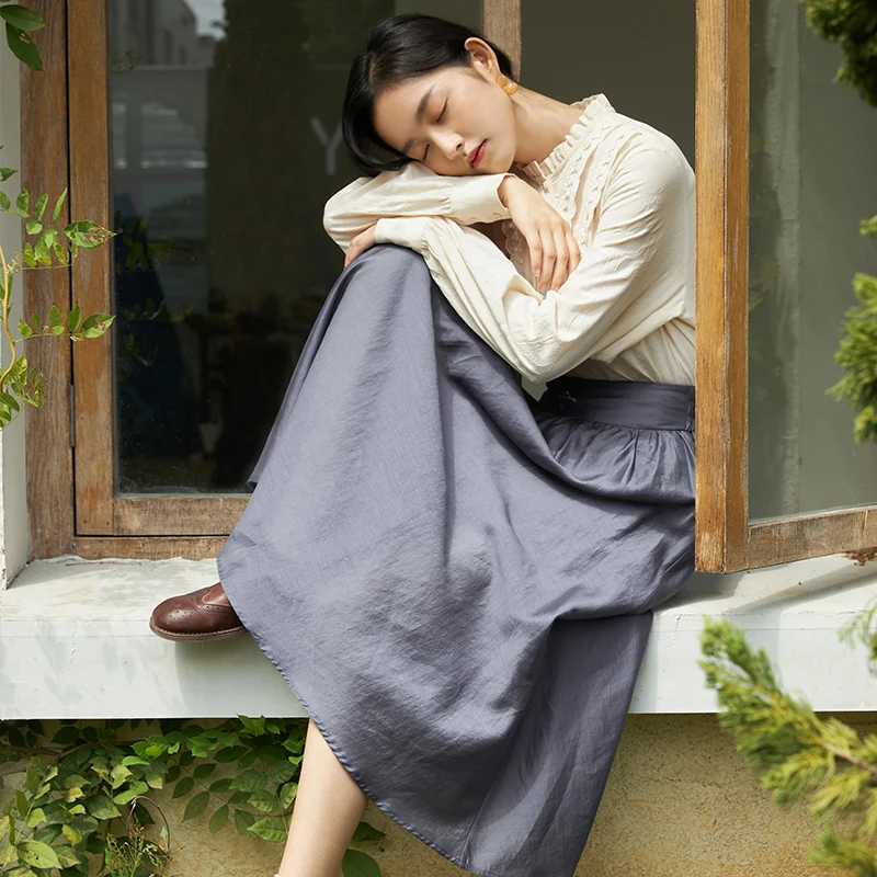 Женская юбка INMAN весна-осень элегантная повседневная разноцветная с высокой