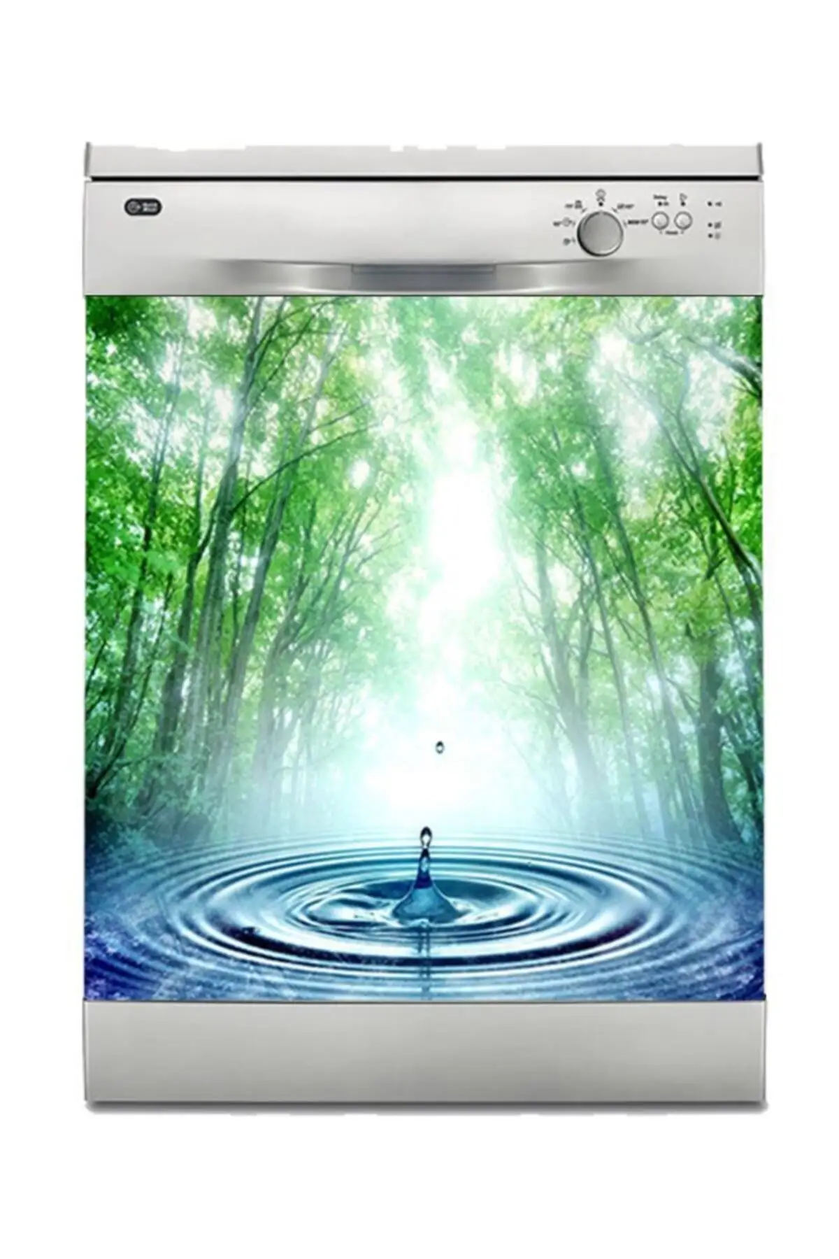 

Dish Machine Sticker Label Plating Forest Water