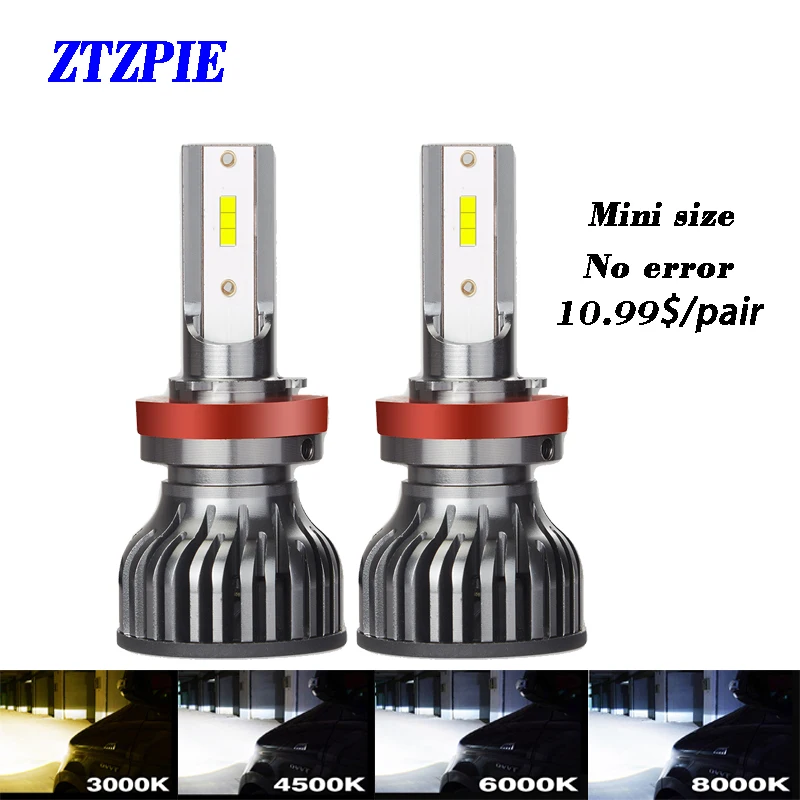 

ZTZPIE 20000LM 110W 4500K 6000K 8000K 3000K HB3 HB4 9005 9006 H3 H1 H8 H7 H4 H11 H9 9012 Led Car Headlight CSP CHIP Fog Lamp