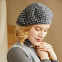 winter vogue beret hat for women flat knitted 100 goat cashmere hat cap autumn lady new cashmere women caps women berets