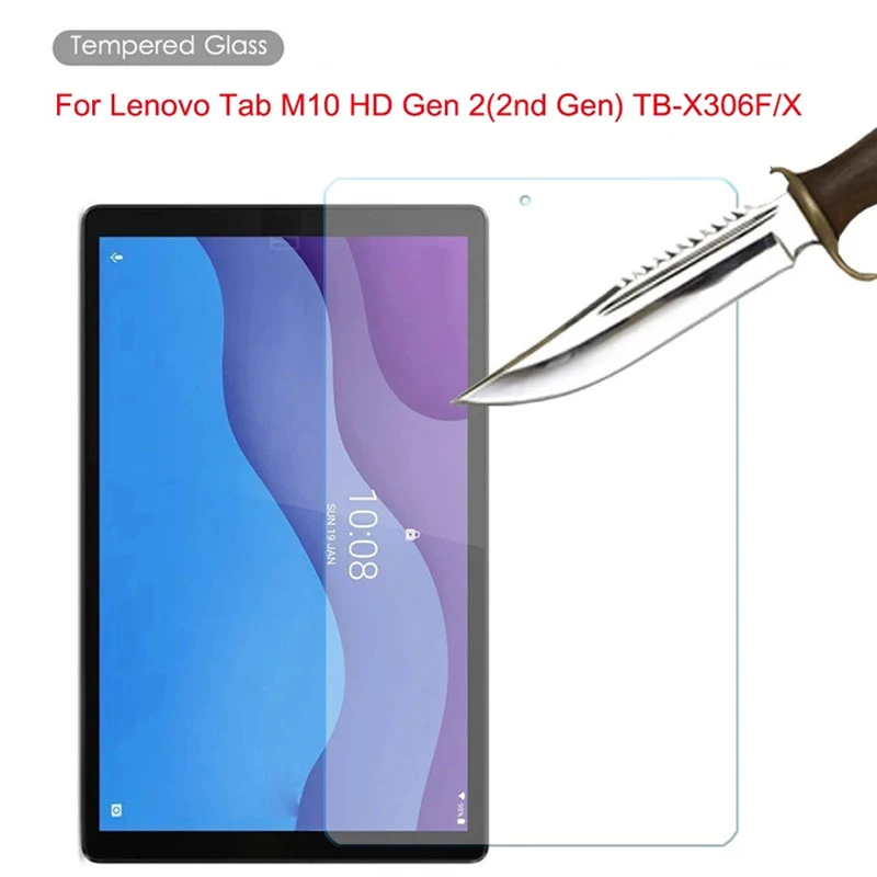 for lenovo tab m10 2nd gen hd tempered glass screen protector 9h glass safety protective film on m 10 2nd tb x306x tb x306x 306x free global shipping
