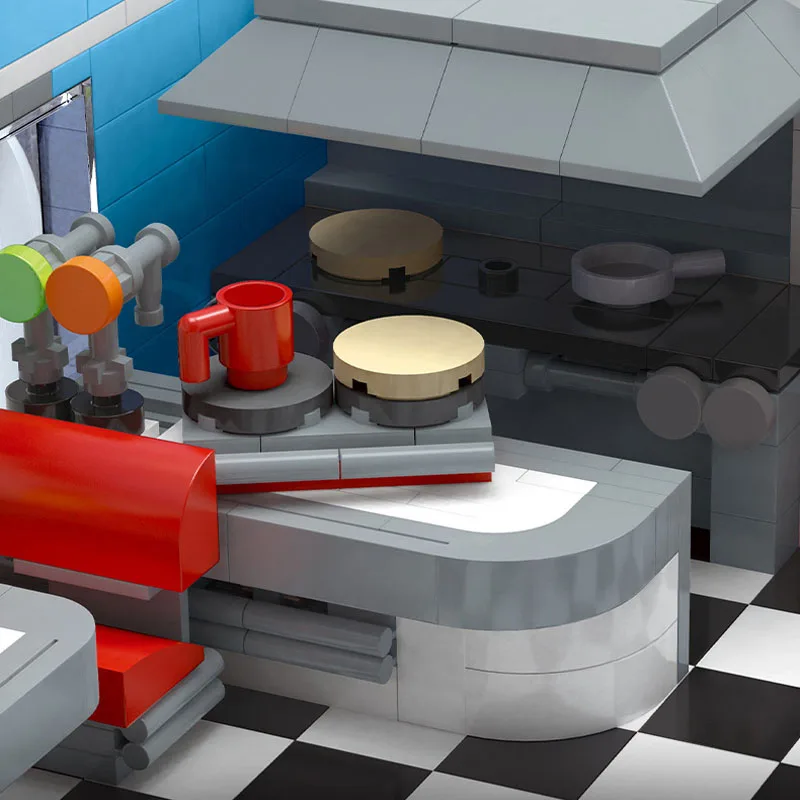 Конструктор Street View California ресторан маленький город парикмахерский магазин