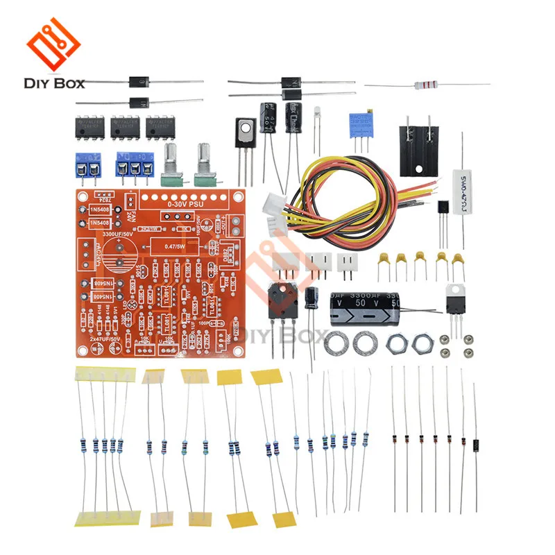 0-30 в 2mA-3A DC Регулируемый источник питания DIY Kit непрерывный регулируемый ток ограничитель защиты для школы, образования, лаборатории