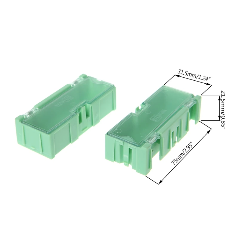 

Mini SMD SMT Electronic Box IC Electronic Components Storage Case 75x31.5x21.5mm