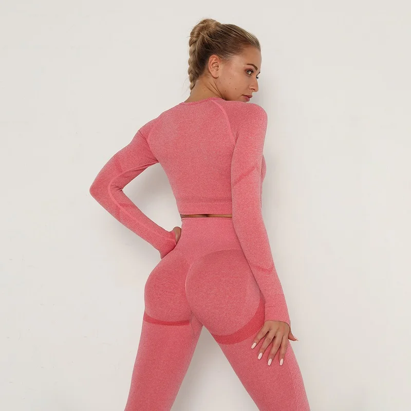 

Топ женский спортивный бесшовный с длинным рукавом, 11 цветов