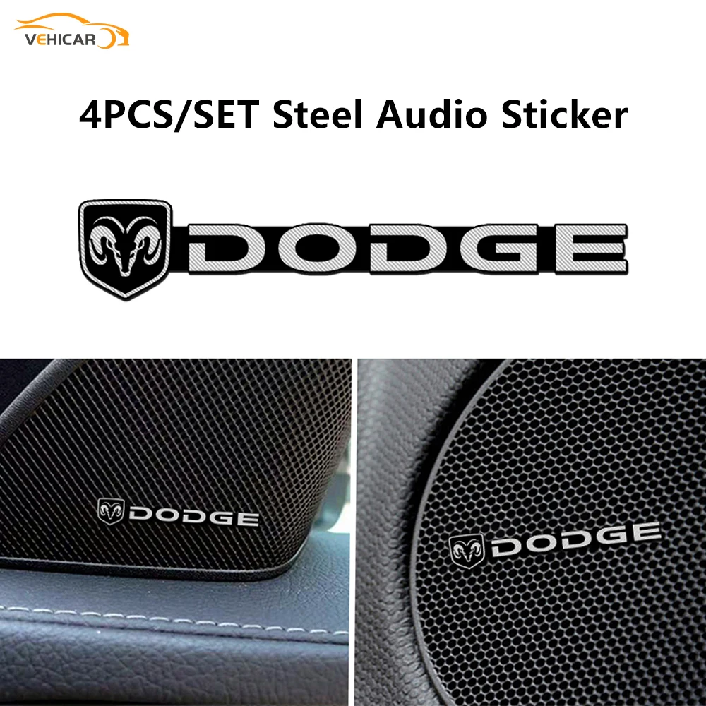 

4 шт., алюминиевые 3D-Наклейки для салона автомобиля Dodge