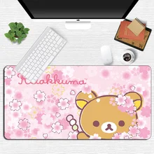 Cute Keyboard Gaming Mousepad Durable Rubber Locking Edge Large Cartoon Rilakkuma Mouse Pad Otaku Laptop Fashion Office Desk Mat