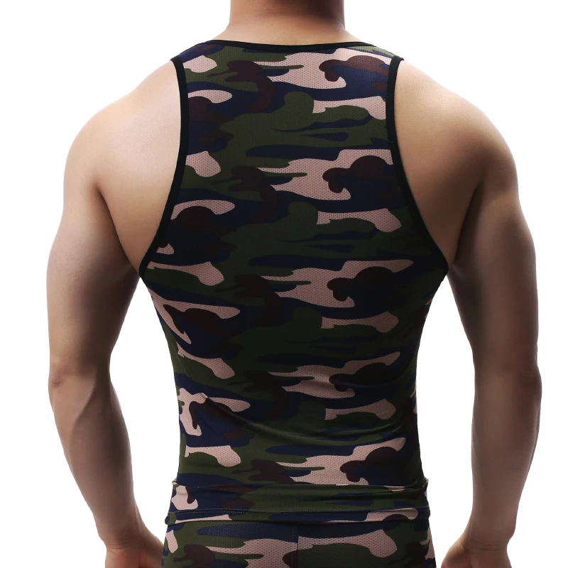 AIIOU для мужчин летний Камуфляжный жилет сетки Повседневный рваный джинсовый топ