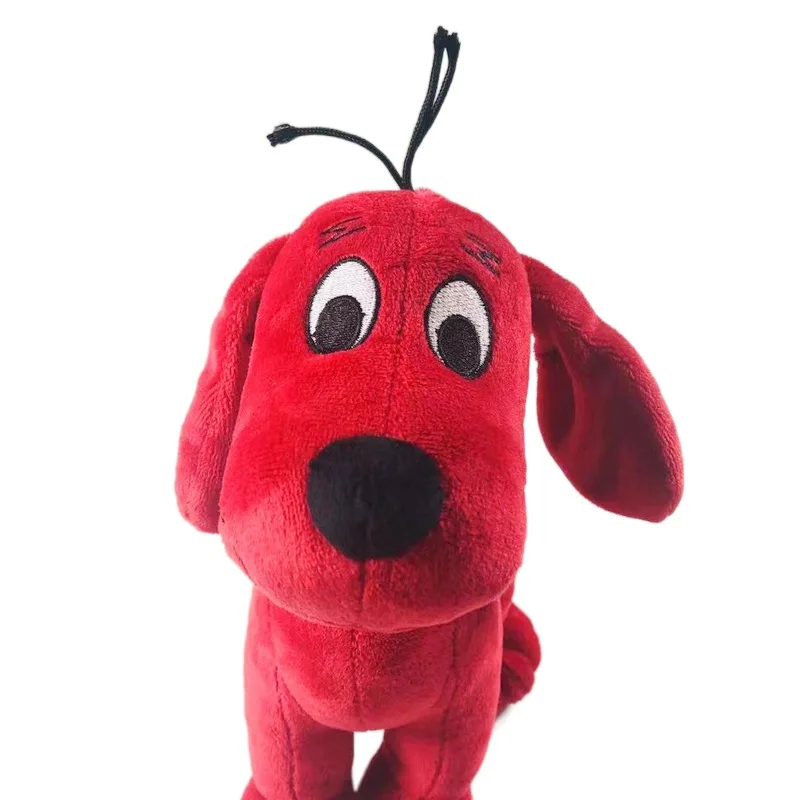 Juguetes de peluche de dibujos animados para ni&ntilde;os, perro rojo grande, Kawaii, 22cm-5