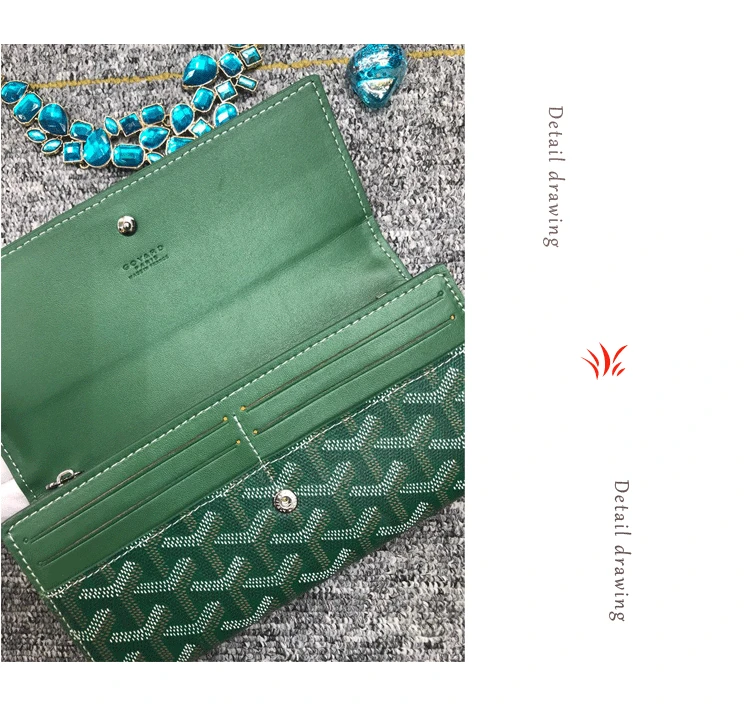 

2020 Fashion Wallet Long Two Fold Leather Wallet Dog Tooth Wallet