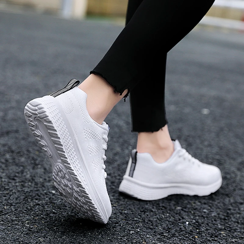 Bjakin Light Woman Running Shoes Lace Up Air Mesh Summer Breathable Athletic Sport 2020 Trend Cheap Walking Girl Footwear | Спорт и
