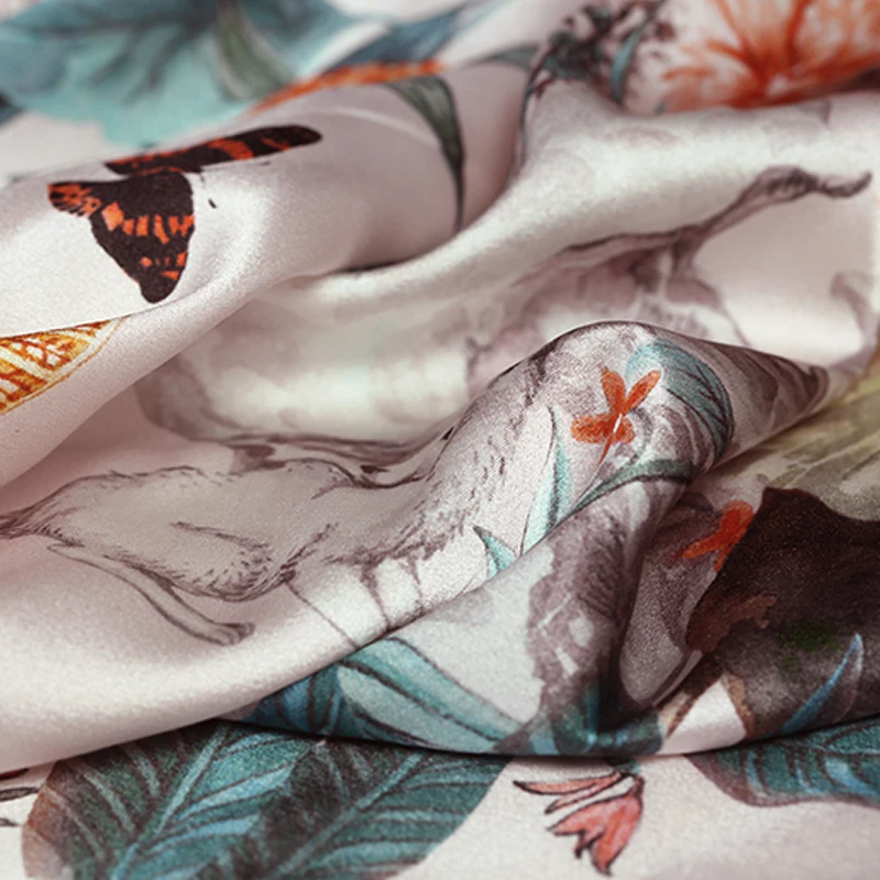 19 Весна Новинка 92% шелк и 8% спандекс стрейч сатин для женщин платье пальто 130 см